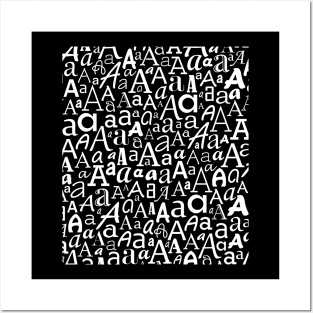 A - Typography (White) Posters and Art